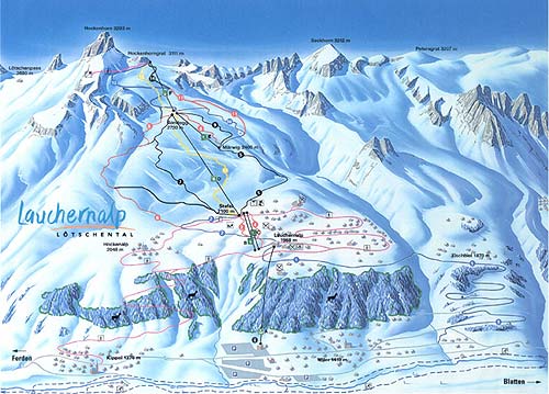 Lötschental – přehled vleků a sjezdovek