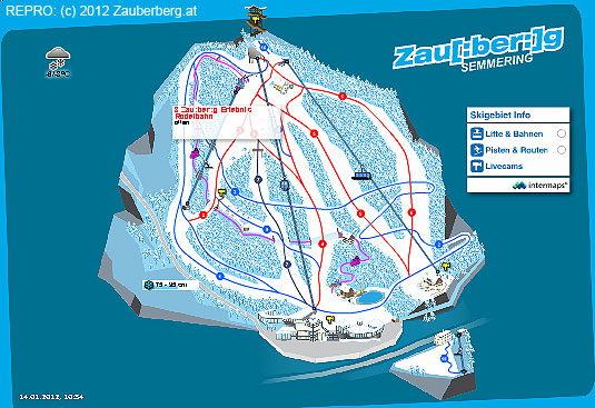 Mapa jednoho lyžařského kopce pod Vídní – Zauberberg