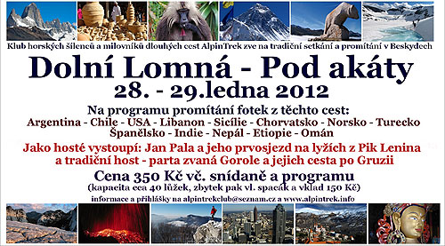 Promítání v Dolní Lomné 28.-29. 1. 2012