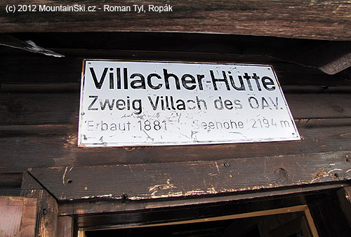 Tady jsme spali – Villacherhütte ve výšce 2194 m