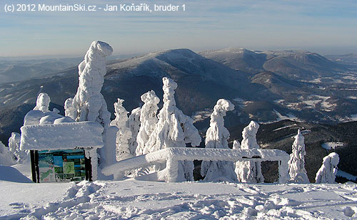 Výhled na Smrk, Kněhyni, Radhošť
