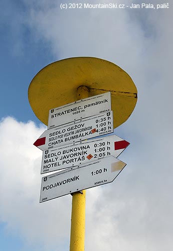 Rozcestník na Stratenci