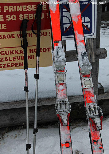 Detail vázání Zermatt v poloze na stoupání