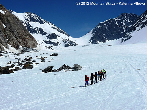 Výstup do sedla Grünhornlücke 3286 m
