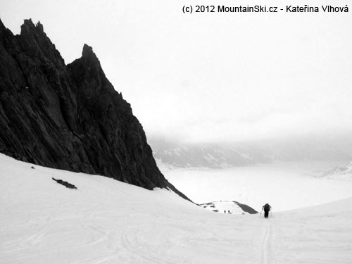Počasí při výstupu na Kranzberg 3742 m nebylo příliš lákavé
