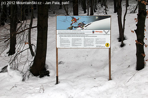 Pravidla pro pohyb na skialpinstických lyžích v areálu Skialp nad Hrobem