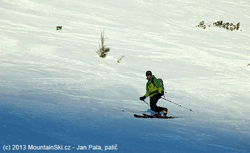 Telemarker na hranici slunce a stínu