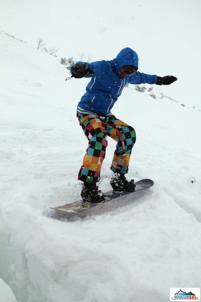 Klouzavý blok jsme dělali se snowboardem, je potřeba něky zapomenout na lyže