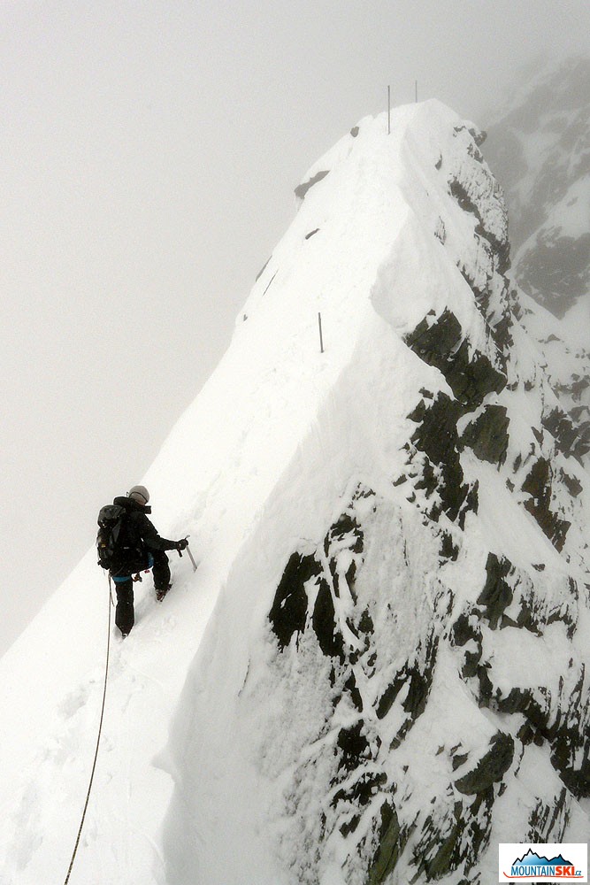 Značená hřebenovka na Grossglockner