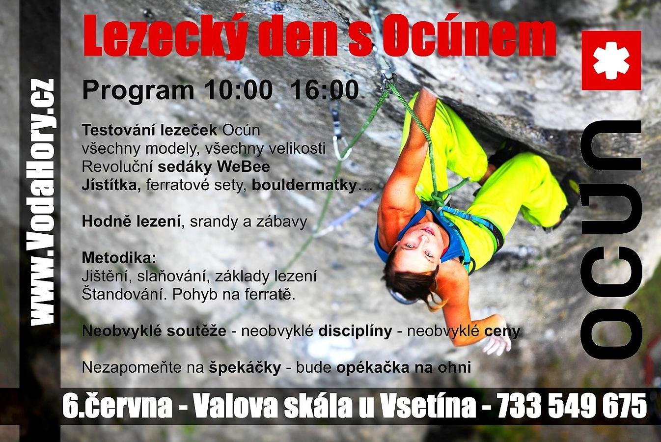 Pozvánka na lezecký den s Ocúnem s Vodahory.cz