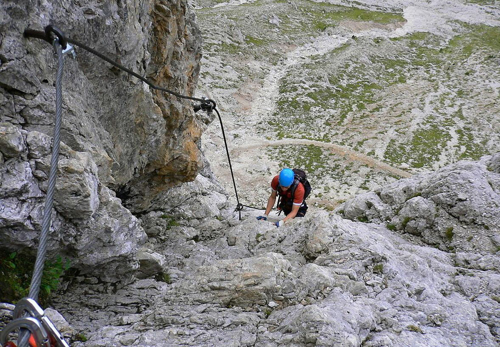 Na ferratách jsou často dech beroucí výhledy