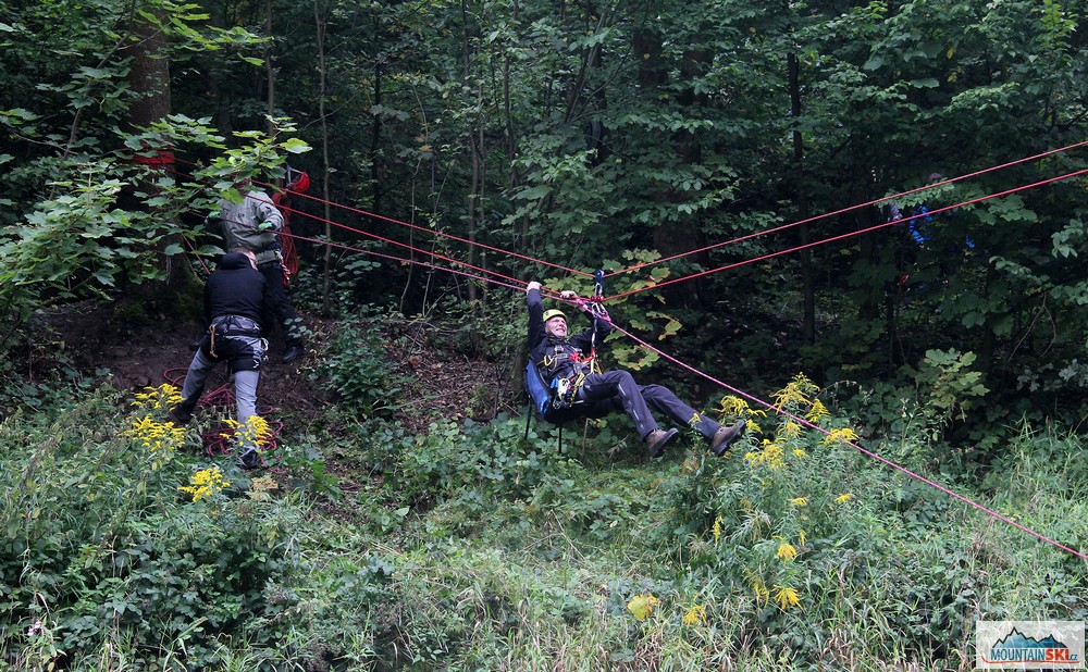 Přes vodu bylo možné se nechat přetáhnout nebo částečně přeručkovat