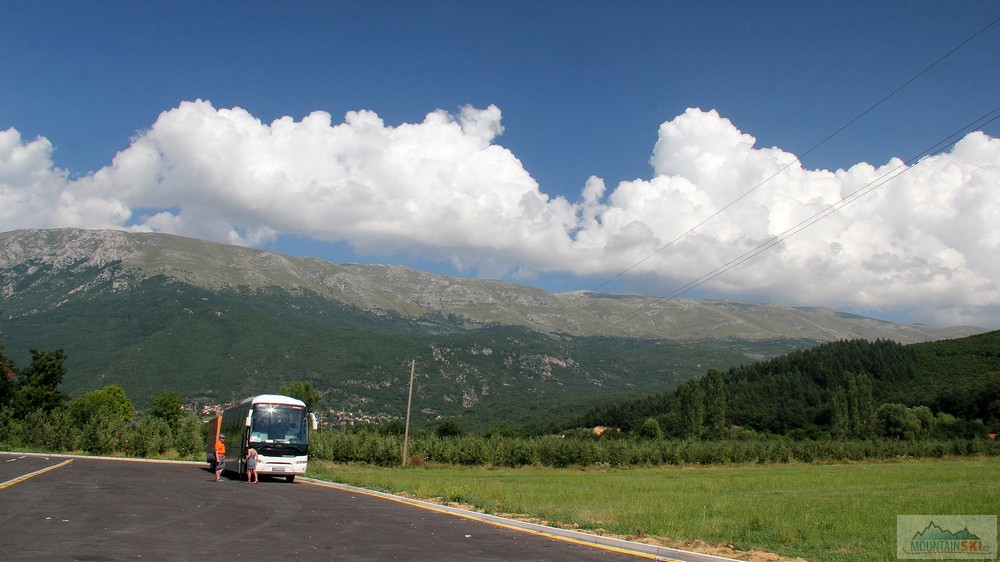 Pohoří Galičica za alpiňáckým autobusem
