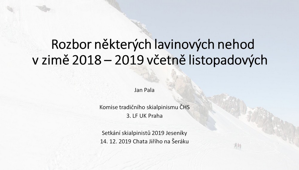 Úvod do lavinové přednášky