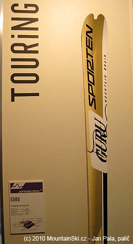Skialpinistické lyže Sporten Guru, délka 163 cm, hmotnost 900 gramů