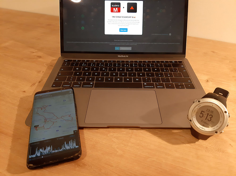 Mobil, Macbook Air a Suunto