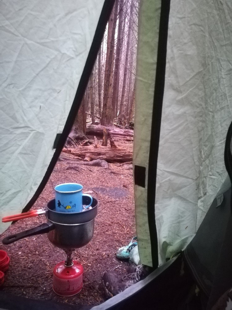 Vaření v přírodě na Vancouver Island